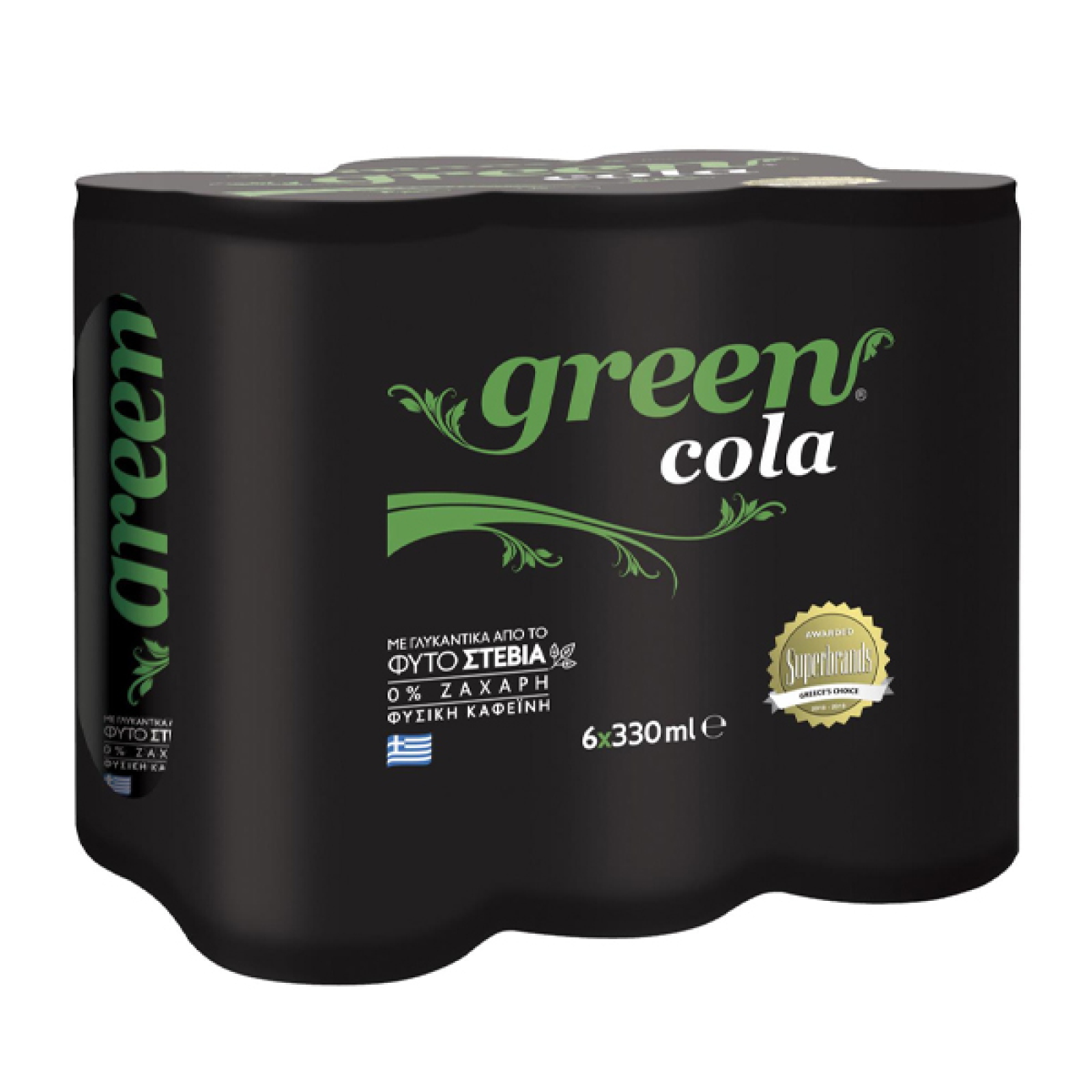 Αναψυκτικό Cola Κουτί (6τμχ) GREEN 330ml