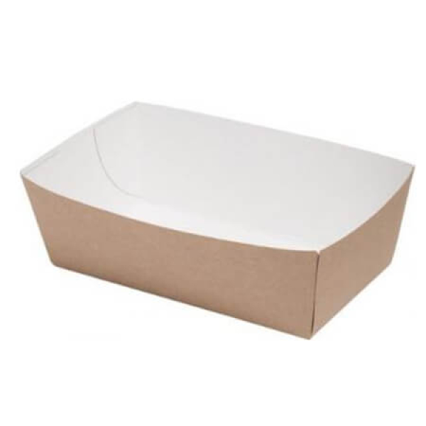 Σκαφάκι Φαγητού Kraft 350ml (17x12x4cm) - (11x6,7x4cm) ΟΕΜ 100τμχ