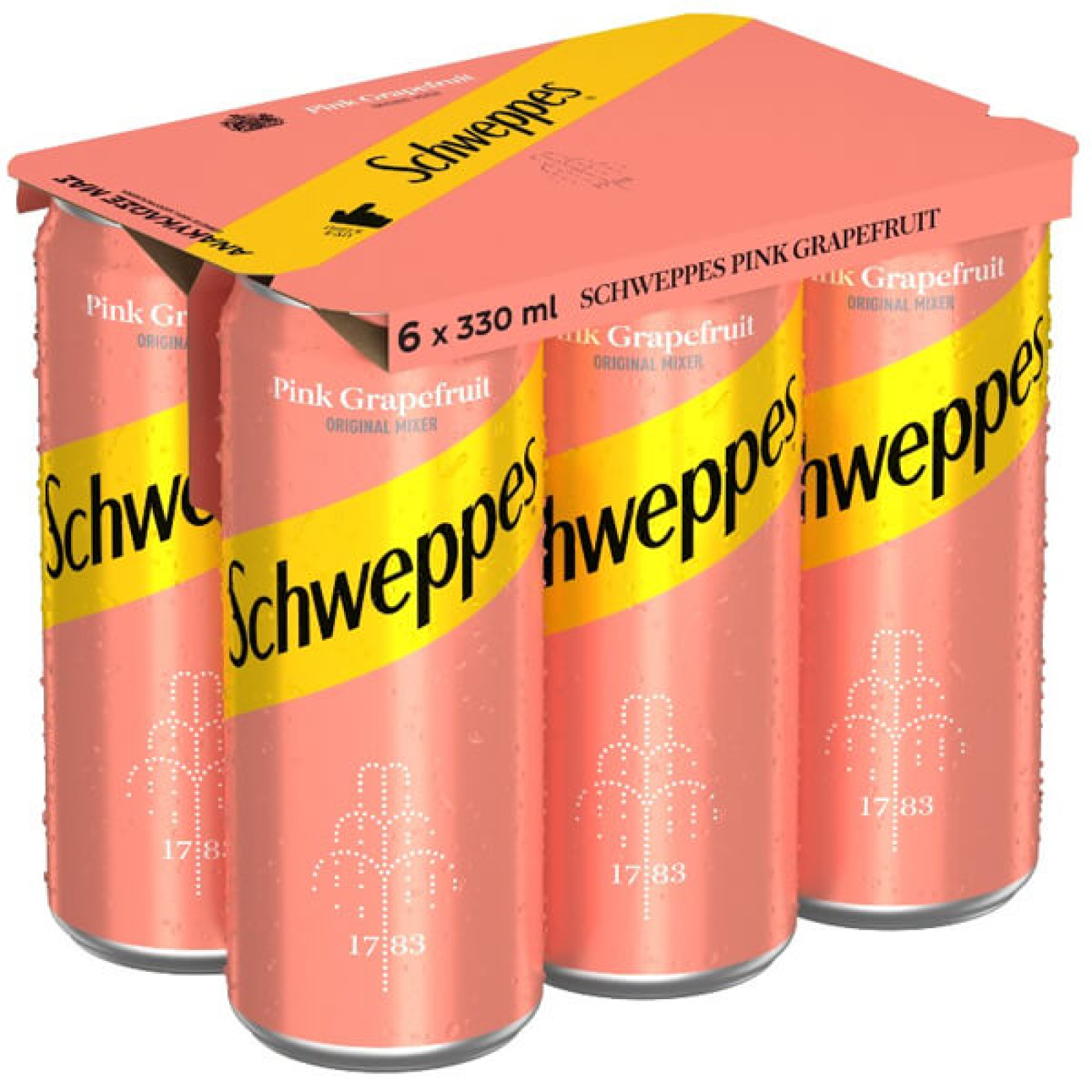 Αναψυκτικό Pink Grapefruit Κουτί SCHWEPPES 6x330ml