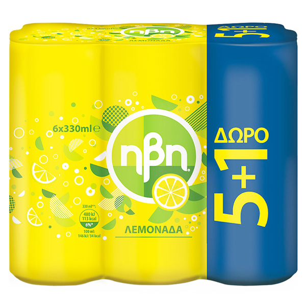 Αναψυκτικό Λεμονάδα (5+1 ΔΩΡΟ) ΗΒΗ 330ml