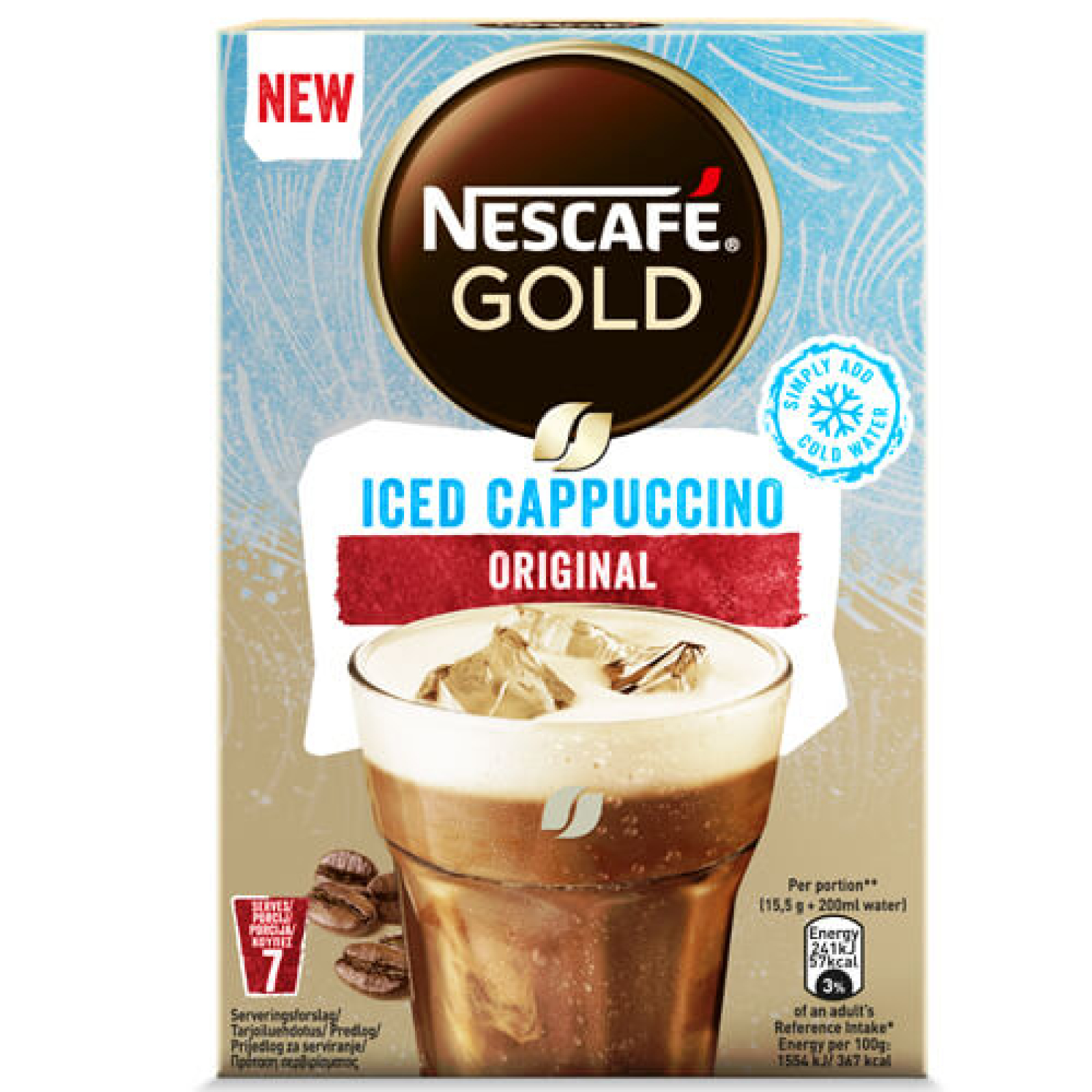 Cappuccino Gold Iced Φακελάκι 15.5gr NESCAFE (7τμχ)