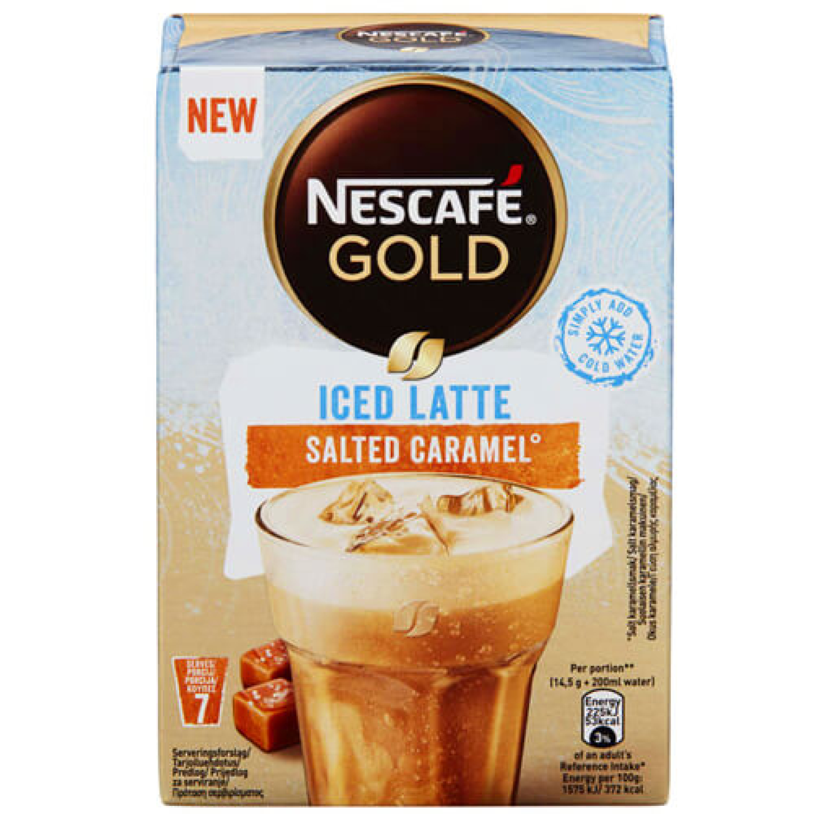Cappuccino Golg Iced Latte Salted Caramel Φακελάκι 14.5gr NESCAFE (7τμχ)