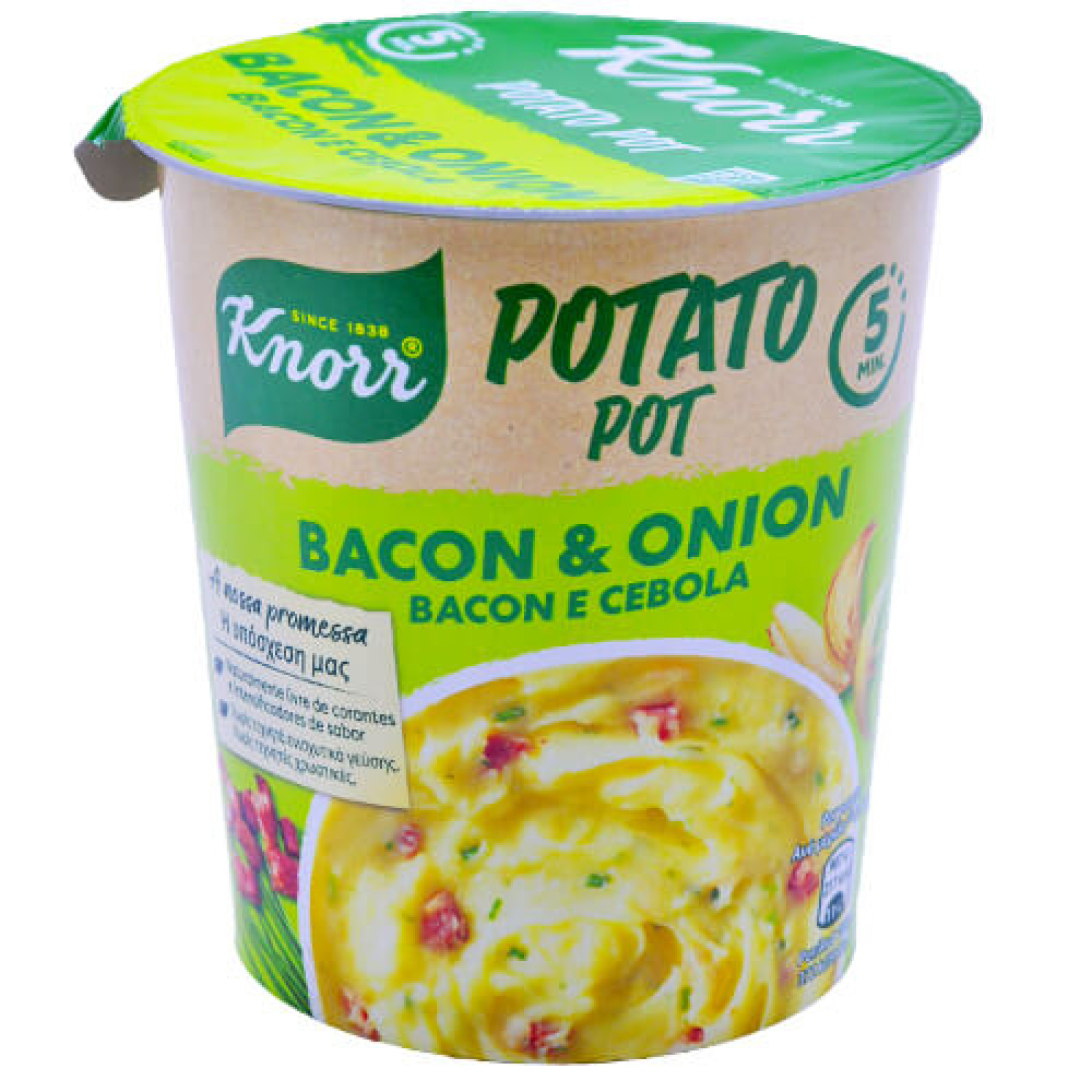 Πουρές Μπεϊκον & Κρεμμύδι Snack Pot KNORR 51gr