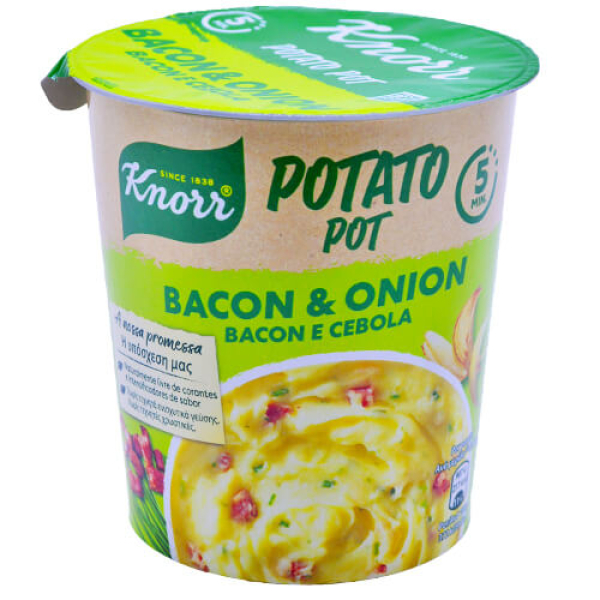 Πουρές Μπεϊκον & Κρεμμύδι Snack Pot KNORR 51gr