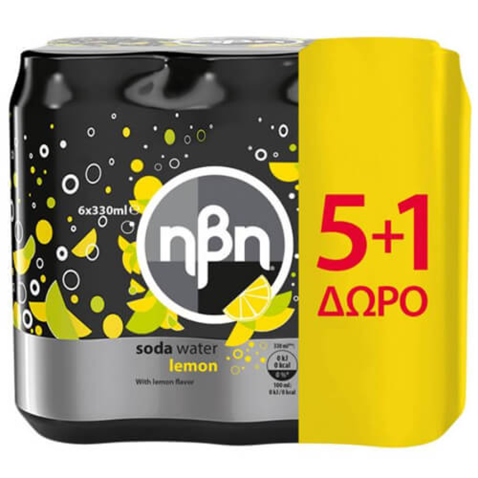Αναψυκτικό Σόδα Λεμόνι ΗΒΗ 330ml (5+1 ΔΩΡΟ)