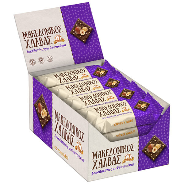 Χαλβάς Μακεδονικός Σοκολάτα & Φουντούκι ΧΑΪΤΟΓΛΟΥ 16x40gr