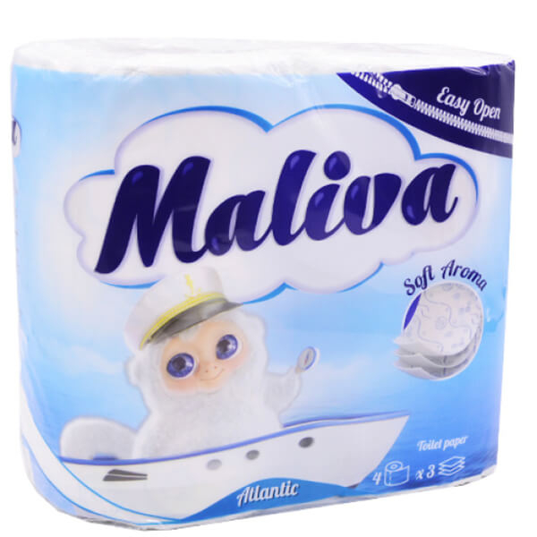 Ρολό Υγείας Atlantic 3Φ MALIVA 4τμχ