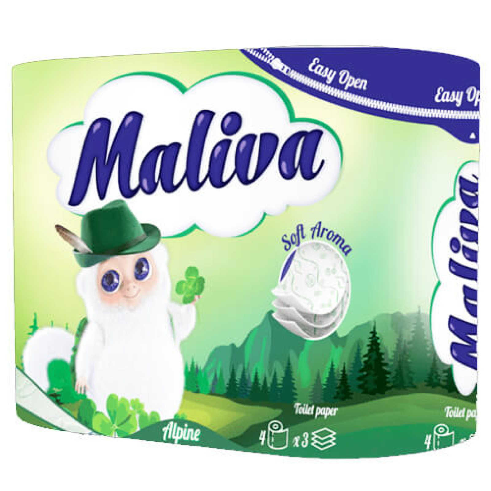 Ρολό Υγείας Alpine 3Φ MALIVA 4τμχ