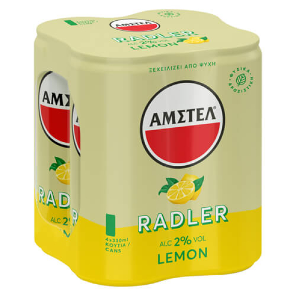 Μπύρα Radler Λεμόνι Κουτί AMSTEL 4x330ml