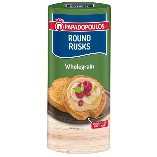 Φρυγανιά Στρογγυλή Ολικής Άλεσης ΠΑΠΑΔΟΠΟΥΛΟΥ 140gr