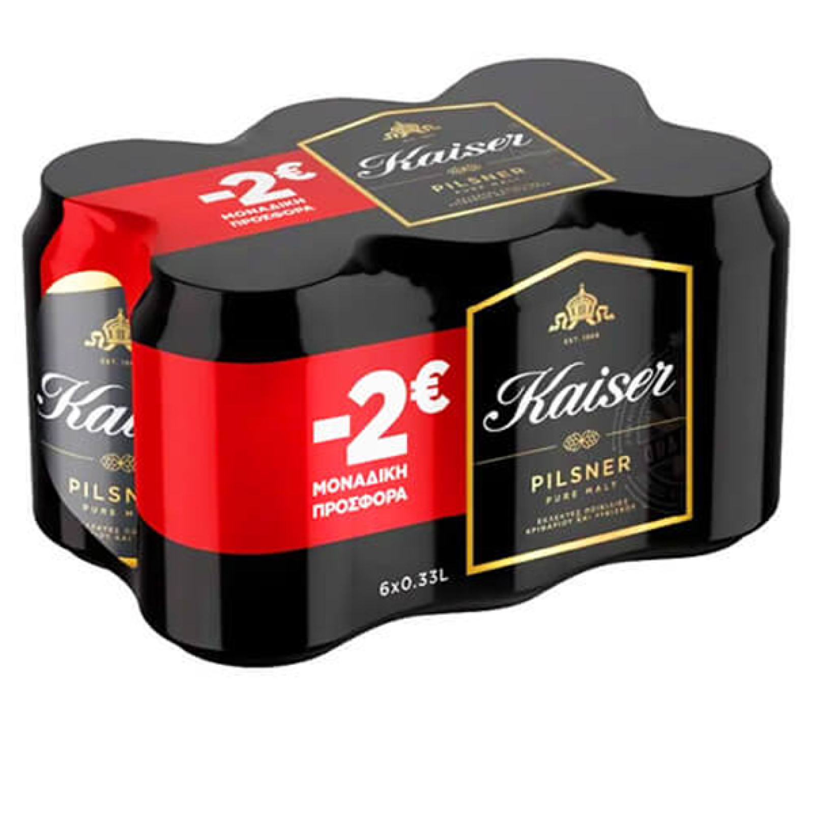 Μπύρα Κουτί KAISER 6x330ml (-2€)
