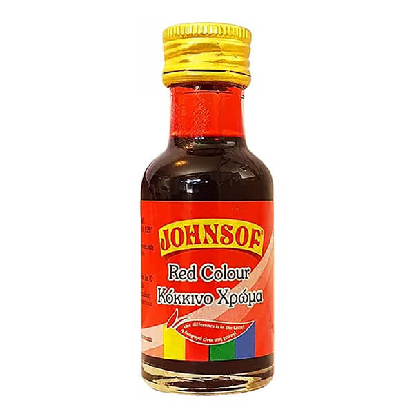 Χρώμα Ζαχαροπλαστικής JOHNSOF Κόκκινο 28ml