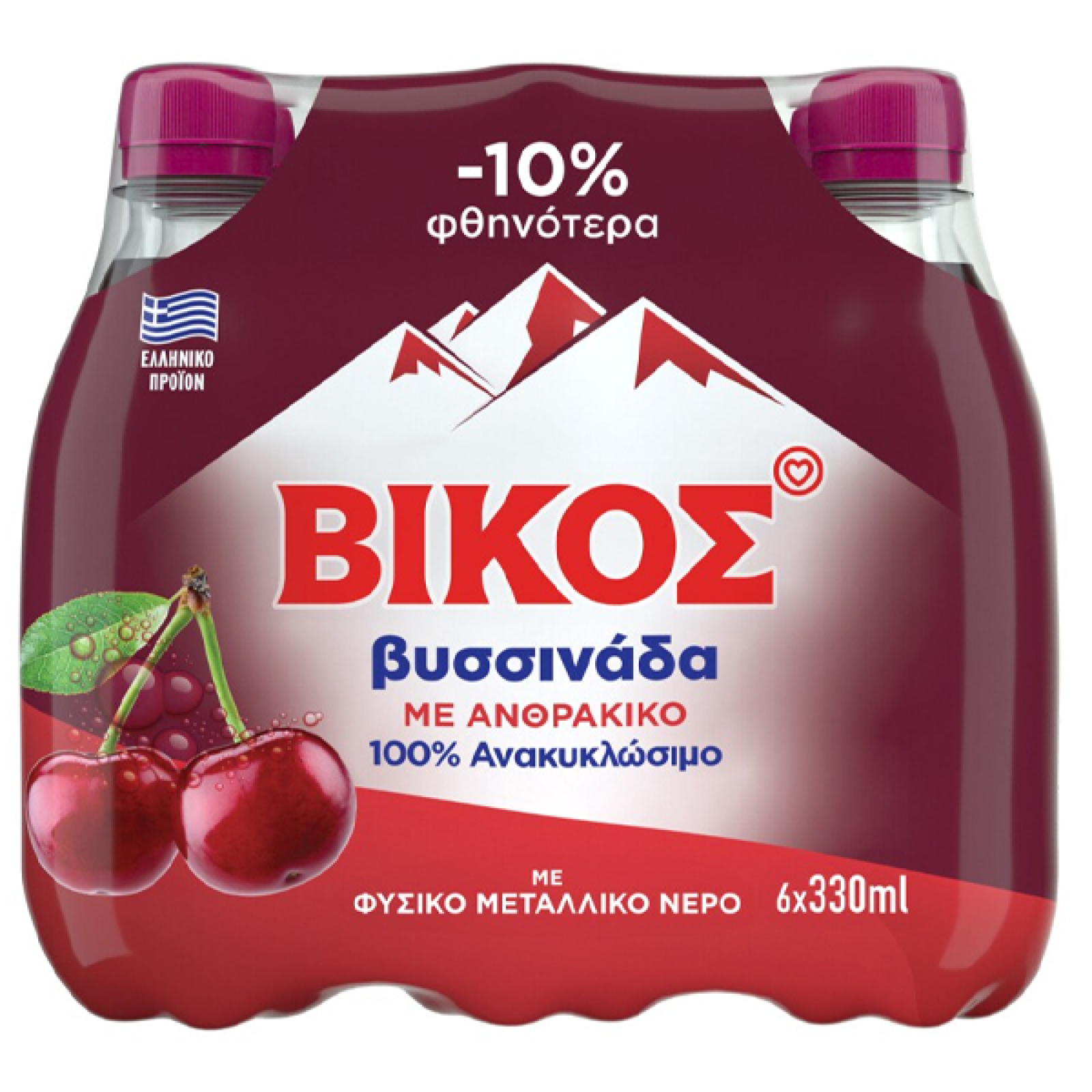 Αναψυκτικό Βυσσινάδα (6τμχ) ΒΙΚΟΣ 330ml