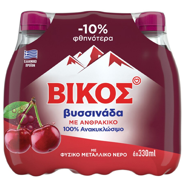 Αναψυκτικό Βυσσινάδα (6τμχ) ΒΙΚΟΣ 330ml