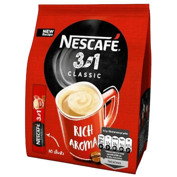 Στιγμιαίος Καφές Classic 3in1 Stick 16.5gr NESCAFE 10τμχ