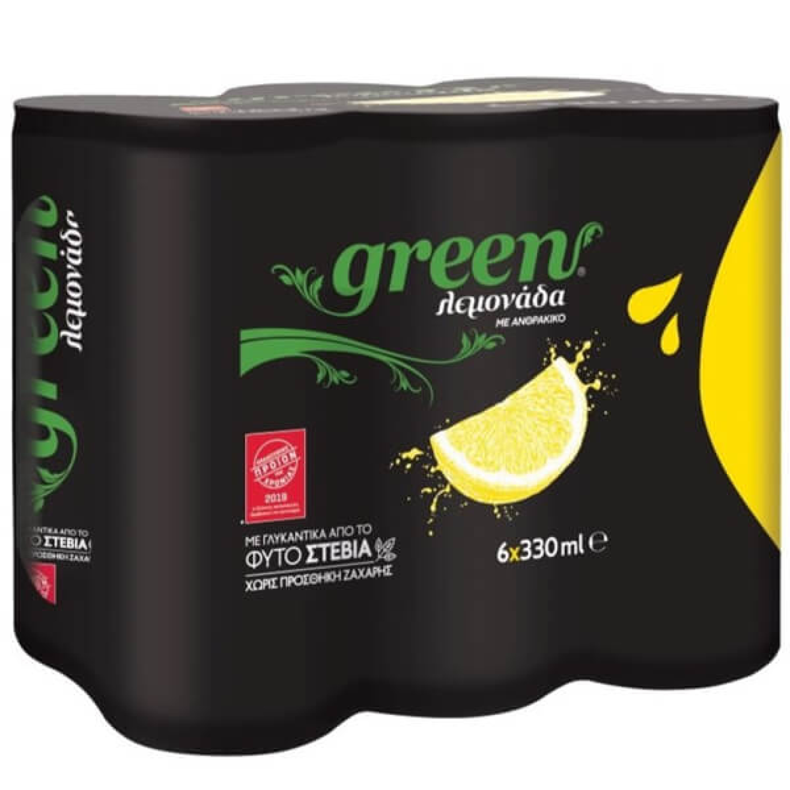 Αναψυκτικό Λεμονάδα Κουτί (6τμχ) GREEN 330ml