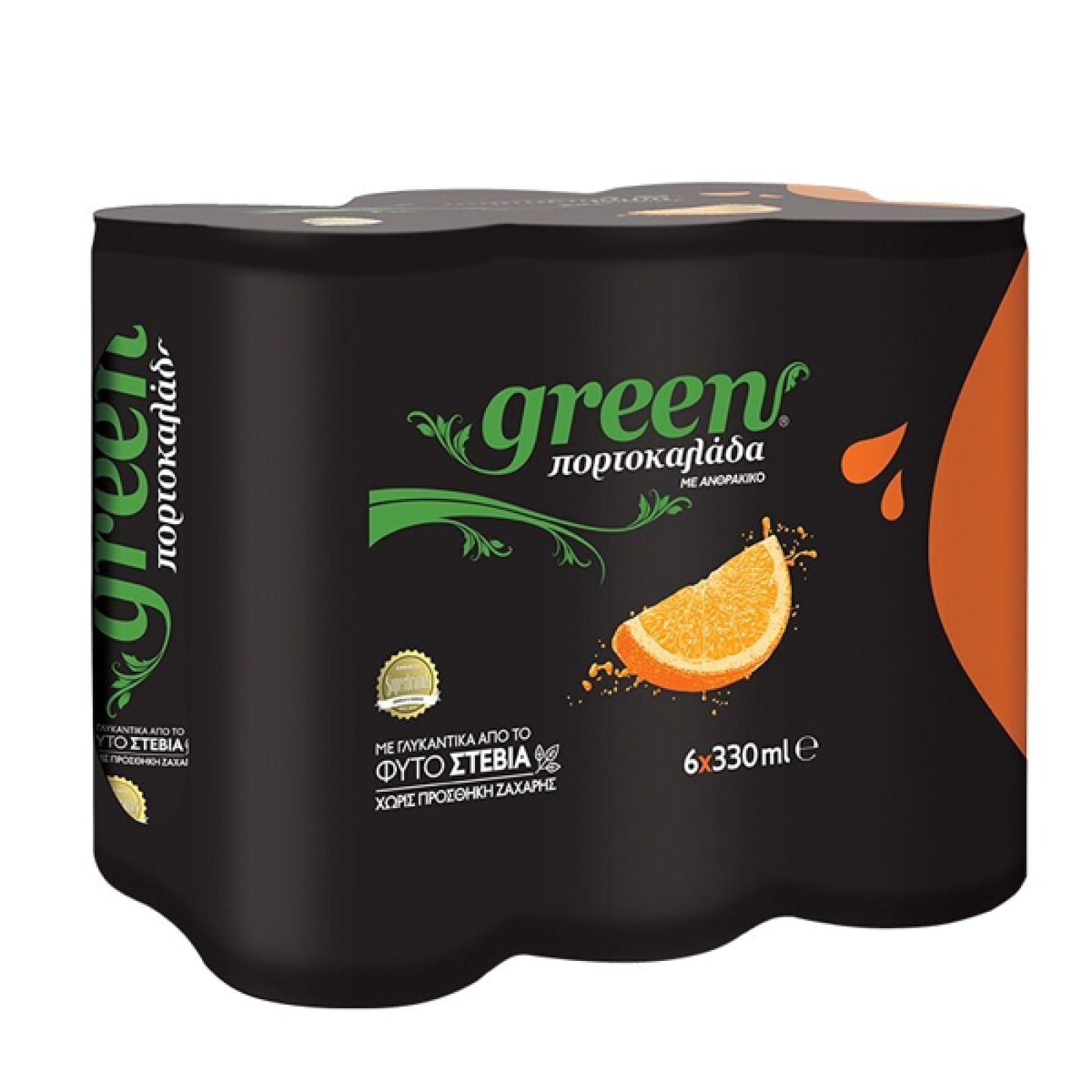 Αναψυκτικό Πορτοκαλάδα Κουτί (6τμχ) GREEN 330ml