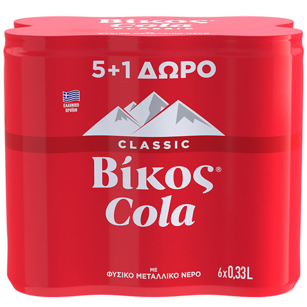 Αναψυκτικό Cola Κουτί (5+1 ΔΩΡΟ) ΒΙΚΟΣ 330ml