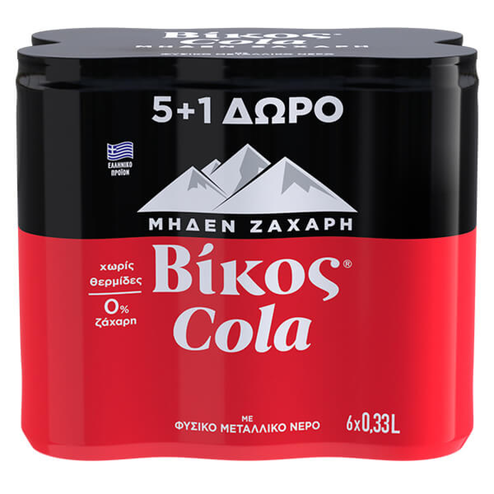 Αναψυκτικό Cola Κουτί (5+1 ΔΩΡΟ) Zero ΒΙΚΟΣ 330ml