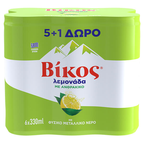 Αναψυκτικό Λεμονάδα Κουτί (5+1 ΔΩΡΟ) ΒΙΚΟΣ 330ml