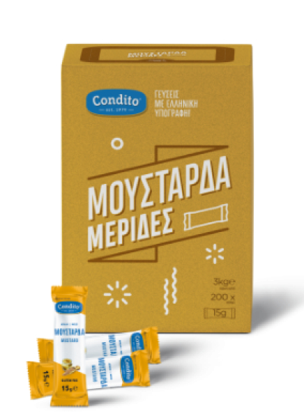 Μουστάρδα Μερίδες CONDITO 200x15gr